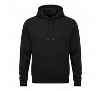 Seasonal Vibes Men's Classic Black Pullover Hoodie | Cotton Blend Fleece Sweatshirt with Kangaroo Pocket - L