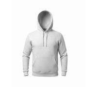 Seasonal Vibes Men's Classic Grey Pullover Hoodie | Cotton Blend Fleece Sweatshirt with Kangaroo Pocket - L