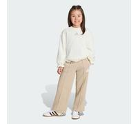 adidas Girl's Seasonals Ruffles Sweatset Little Girls Track_Suit, off white/white, 5-6 Years