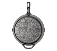 Lodge 12 Inch Cast Iron Skillet - Pre-Seasoned Frying Pan with Teardrop Handle - Oven, Stovetop, Grill & Campfire Use - Made in USA - Non-Toxic, Even-Heating Cookware - Tennessee