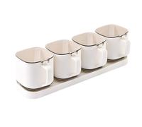 Seasoning Box - Elegant Pots for Spices,Condiment Jars Set, Kitchen Seasoning Jar Set, Multi Container for Salt Sugar Pepper Spices