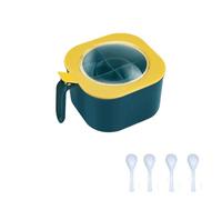 Seasoning Box,Multi Compartment Spice Box,Seasoning Storage Jar,Condiment Container with Spoon Lid,Sugar and Salt Container for Home Kitchen(Yellow)