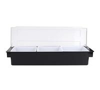 Seasoning Box with Lid Bar Condiment Holder Fruit Case Dispenser Milk Tea Shop Accessory, 50x16x9cm (Risegunt9b3e2sqru-11)