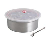AWHAO Seasoning Container Stainless Steel Combination Can Storage Jar with Multi-compartment System Round Spice Container Organizer Kitchen Utensil Modular
