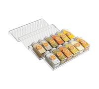 Seasoning Drawer Organizer - Storage Tray for Spices Sorting | PP Flexible with Four Piece Modular Layout, Space Saving Condiment Holder, Drawer Counter Pantry Organization Tool for Kitchen Use