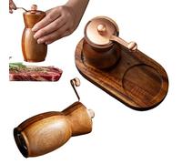 Seasoning Grinder - Vintage Handturned Timber Device, Rotational Flavor Mill | Salt Grinder Pepper Shaker Set, Friendly Free Dining Gadget, Precision Burr System, Calm Meal Preparat