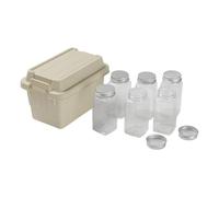 Seasoning Jar Set For Camping - Camping Condiment Container With Case | Portable Seasoning Storage Bottles,7-Piece Leak-Proof Travel Kit, Outdoor BBQ Picnic Backpacking Hiking Cooking Accessory