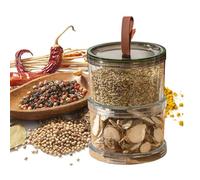 Seasoning Jars - Clear Seasoning Container, Stackable with Lids, Clear Airtight Bottle | Durablle Container, Storage Organizer with Garnizion