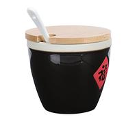 Seasoning Pot and Spoon Chinese Water Tank Sugar Salt Container Fu Condiment Pots Sugar Jar for Chinese New Year Decorations Can