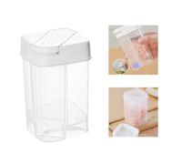 Seasoning Shaker, Seasoning Dispenser Jar Double Open Lid Japanese Style Plastic Sealed Large Particle Seasoning Jar for Salt Sugar