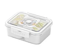 Seasoning Storage Container, Clear Seasoning Box | Seasoning Container with Lid - Split Serving Tray with Handle Condiment Jars for Pepper Nuts