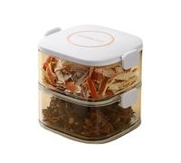 Seasoning Storage Rack - Airtight Condiment Jars, spices Jar Set, Clear Condiment Container Stand with Sealed Cover Multi Grid Design | Ideal for Kitchen Counter Top Cabinet Pantry Organization Salt