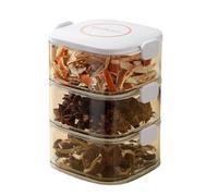 Seasoning Storage Rack - Airtight Condiment Jars, spices Jar Set, Clear Condiment Container Stand with Sealed Cover Multi Grid Design | Ideal for Kitchen Counter Top Cabinet Pantry Organization Salt