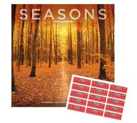 Seasons Calendar 2026 | 16 months | with FREE Organisational Stickers