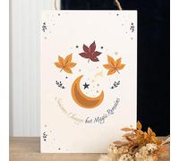 Seasons Change but Magic Remains Hanging Sign, Autumn-Inspired Rustic Home Décor, Vintage-Style Design, Cozy Fall Decoration, Ideal for Entryways, Kitchens, Living Rooms
