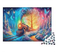 Seasons Clover 1000 Piece Jigsaw Puzzles for Adults & Teens Train by Glowing Tree Recycled Paper | Family Game & Gift 70x50cm/1000pcs