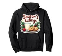 Season's Eatings Funny Christmas Milk And Cookies Holiday Pullover Hoodie