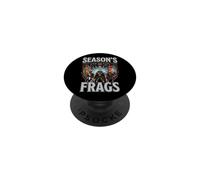 Season's Frags Fantasy Rpg Gamer Christmas Celebration Men PopSockets Adhesive PopGrip