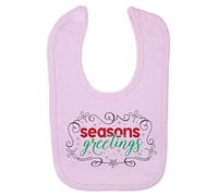 Seasons Greetings Decorative Cotton Baby bib - Pastel Pink