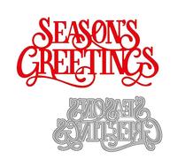 Seasons Greetings Metal Die Cuts, Cutting Dies for Card Making
