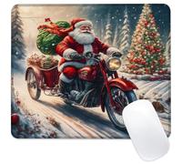 Season's Greetings Mouse Pad Square Mouse Pads with Stitched Edge, Computer Mousepad with Non-Slip Rubber Base for Computer Laptop Office Desk Accessories 9.5x8 Inches