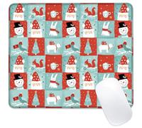 Season's Greetings Mouse Pad Square MousePads Non-Slip Rubber Base Mouse Mat Desk Pad with Stitched Edge for Desk Computers Laptop Office, 9.5x8 Inches