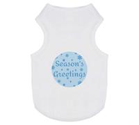 'Season's Greetings On Snowflakes' Pet Dog/Cat T-Shirt (PT00142159)