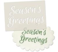 Seasons Greetings Script Stencil - A7 (10x7cm) Cake Decorating & Craft Stencil