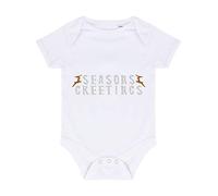 Seasons Greetings Style 2 Reindeer Baby Grow Vest, 0-3 Months, White