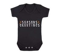 Seasons Greetings Style 2 Reindeer Baby Grow Vest, 3-6 Months, Black