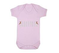 Seasons Greetings Style 2 Reindeer Baby Grow Vest, 6-12 Months, Pastel Pink