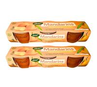 Seasons Harvest Mandarins in Orange Flavour Jelly 6 Pots - 2 x 3 Pack (90g Each) - Ready to Eat Fruit Dessert - Includes Gifty Goodness Shopping List