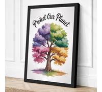 Seasons of Change Botanical Canvas Wall Art Print 36x24 Inch | Ready to Hang, Gallery Wrapped, Fade-Resistant Inks, Securely Packaged, UK Made