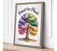 Seasons of Change Botanical Canvas Wall Art Print 36x24 Inch | Ready to Hang, Gallery Wrapped, Fade-Resistant Inks, Securely Packaged, UK Made