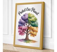 Seasons of Change Botanical Canvas Wall Art Print 36x24 Inch | Ready to Hang, Gallery Wrapped, Fade-Resistant Inks, Securely Packaged, UK Made