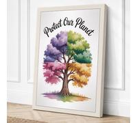 Seasons of Change Botanical Canvas Wall Art Print 36x24 Inch | Ready to Hang, Gallery Wrapped, Fade-Resistant Inks, Securely Packaged, UK Made