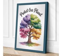Seasons of Change Botanical Canvas Wall Art Print 36x24 Inch | Ready to Hang, Gallery Wrapped, Fade-Resistant Inks, Securely Packaged, UK Made