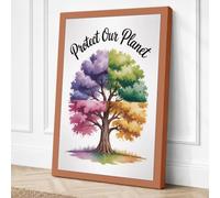 Seasons of Change Botanical Canvas Wall Art Print 36x24 Inch | Ready to Hang, Gallery Wrapped, Fade-Resistant Inks, Securely Packaged, UK Made