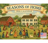 Seasons Of Home Folk Art 2026 Monthly Wall Calendar 12 Month | American Made In The USA