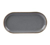 Seasons Range of Rustic Inspired Fine Dining/Casual Tableware by Porcelite (Pack of 6) Storm Grey Narrow Oval Plate 30cm x15cm / 32cm x 20cm (32cm x 20cm (12.5 x 8"))