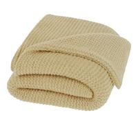 Seasons Suzy Polyester Knitted Blanket Beige (120Cm X 150Cm)