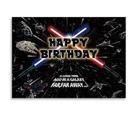 Seasonwood Star Themed Backdrop for Baby Boys Kids Birthday Party Universe Wars Background Galaxy Photography Party Decorations Cake Table Banner Photo Booth Props Supplies Favor 7x5ft