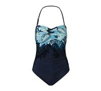 Seaspray Kerala Bandeau Swimsuit One Piece Swimming Costume- (Tall Size 16, Blue)