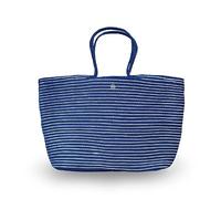 Seaspray Womens Jute Cotton Isabella Metallic Bag In Navy