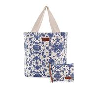 Seaspray Womens Tie-Dye Beach Bag & Purse Set with Zip - Blue