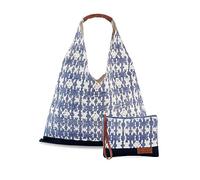 Seaspray Womens Tie-Dye Triangle Bag & Purse Set with Zip - Blue