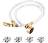 Seastar Compatible Hydraulic Steering Bleeder Kit, Marine Boat Steering Purge Tool with Clear Hose and Brass Fittings, Yacht Outboard Air Removal Maintenance Set