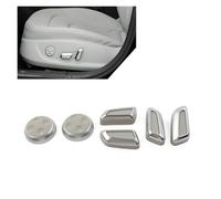 Seat Adjuster Switch For Tigauan 2009-2015 For CC 2009-2013 Car Seat Switch Adjustment Button Cover Kit 6Pcs/Set(Gray)