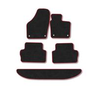 Seat Alhambra (2010+) [7 Seat] Car Mats Accessories Tailored Fit Carpet Floor Mats Non Slip Red Trim Accessory Compatible Front Rear Set Anti Slip Backing Custom Fit Hand-Finished Full Coverage Clips