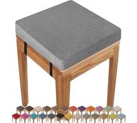 seat and cushion for chair 45X45x5CM Square Seat Cushion Indoor/Outdoor thick, Anti-slip Buckle Stool,ChairPad with Removable Cover for Kitchen Bar Chairs